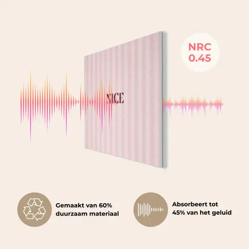 Nice - Strepen - Roze PET vilt klein -USP_NL