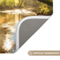 Bos - Beek - Zonlicht - Natuur - Groen Badmat klein -USP_AntislipNL