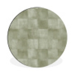 Vlakken - Rustiek - Groen Wandcirkel aluminium klein 190 -3d
