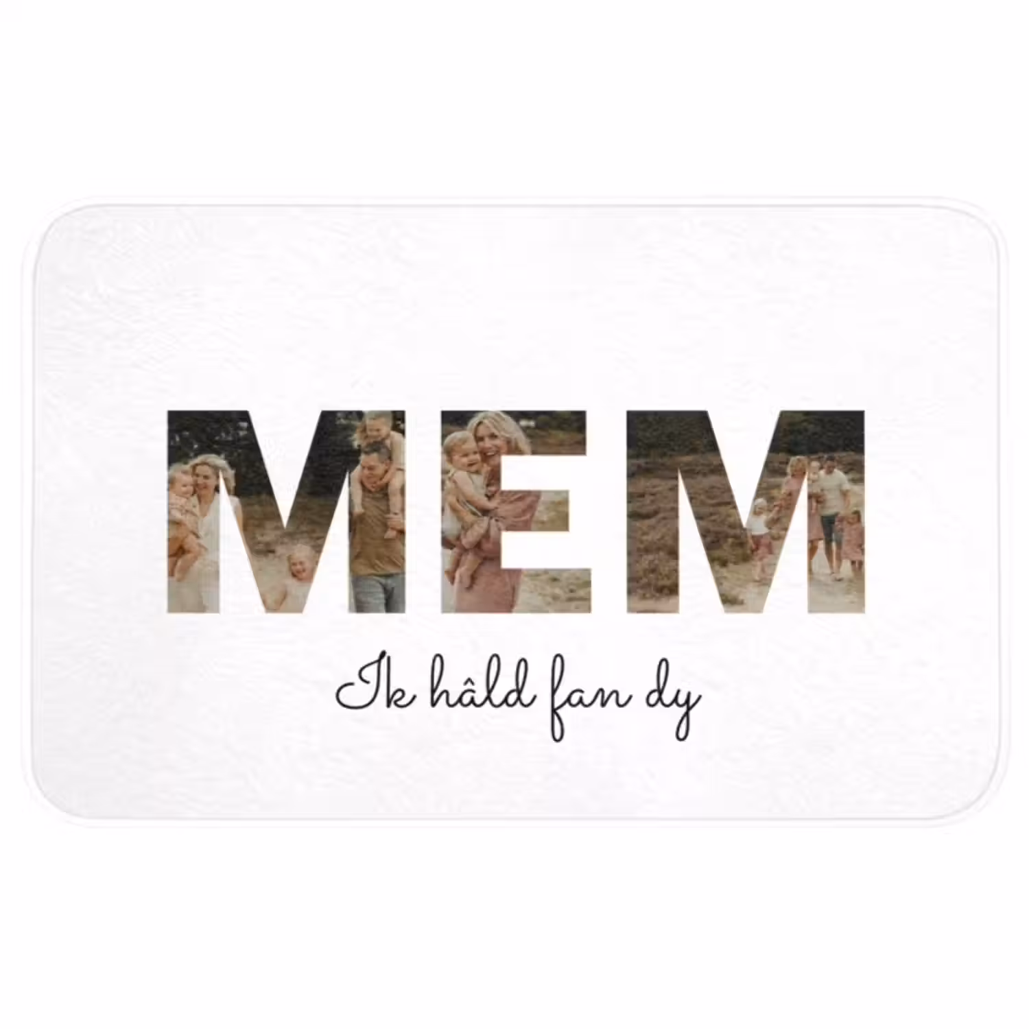 Gepersonaliseerde Wc Mat - Mem - Lettercollage