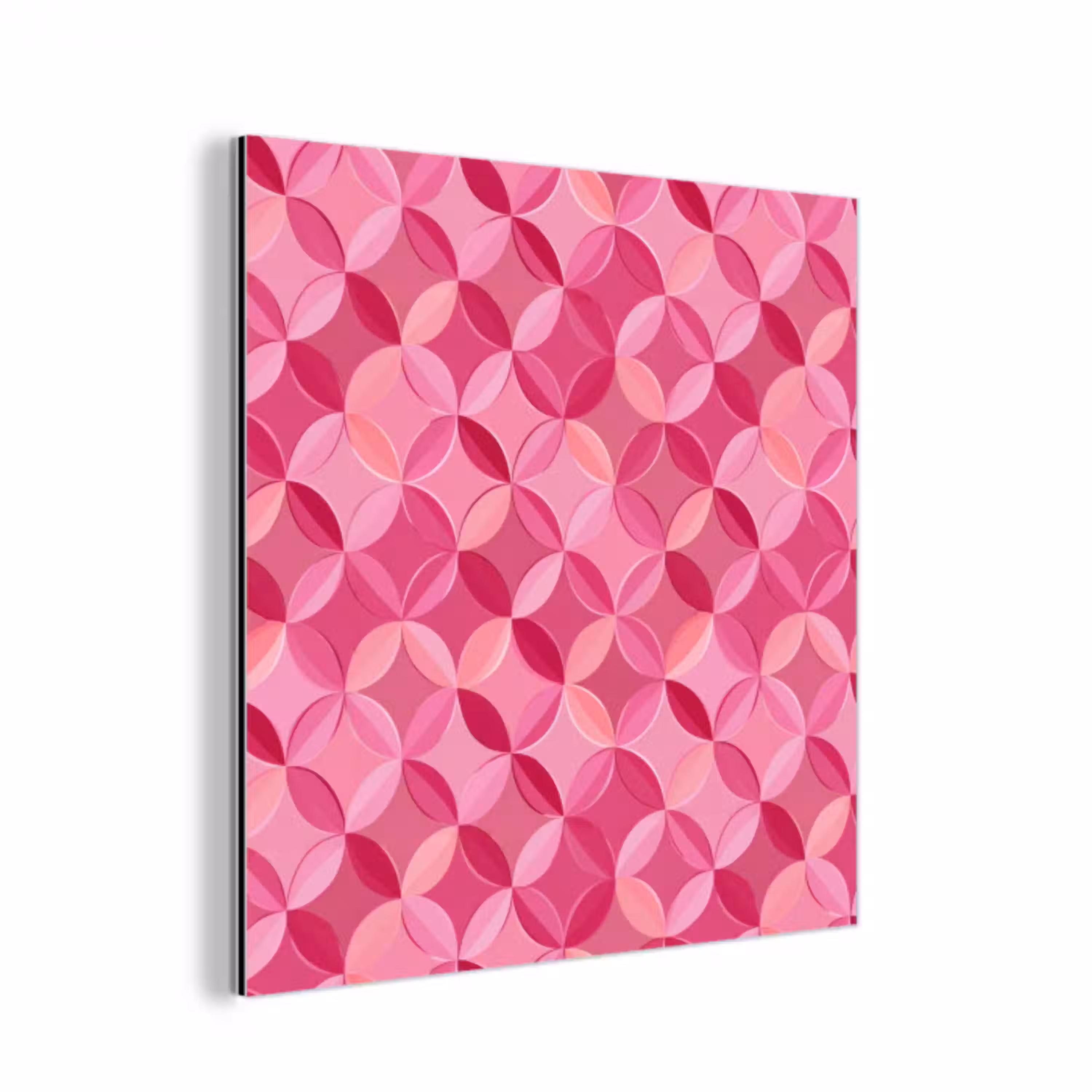 Geometrisch - Mozaïek - Modern - Roze aluminium wit klein 46 -3d