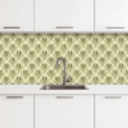 Klassiek - Waaier - Groen keuken achterwand 2 middel 871 -3d