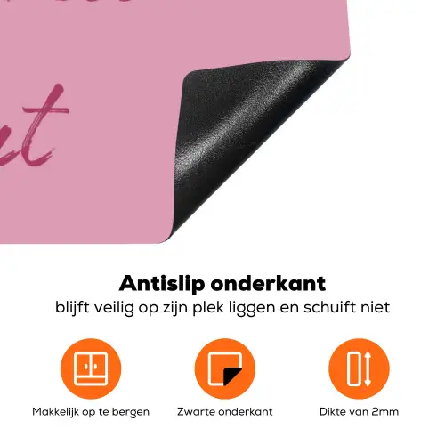 Eat me out don't stress me out - Roze - Handgeschreven Inductie beschermer vinyl 3mm klein -zzzzzzz-td-onderkant