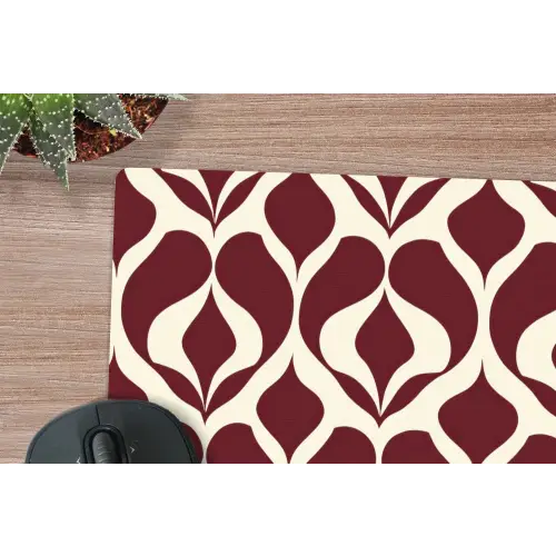 Rood - Druppelpatroon - Grafisch muismat rubber klein 262 -closeup