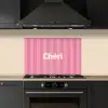 Gestreept - Roze - Chéri keuken achterwand spatscherm klein -sfeer1