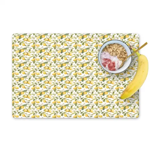 Frans - Citroen  - Geel - Groen Placemat vinyl groot 368 -zzzproduct_Kitchenyeah-website
