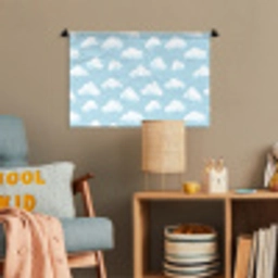 Wolken - Illustratie - Blauw Wandkleed katoen klein 269 -wsfeer4_kind