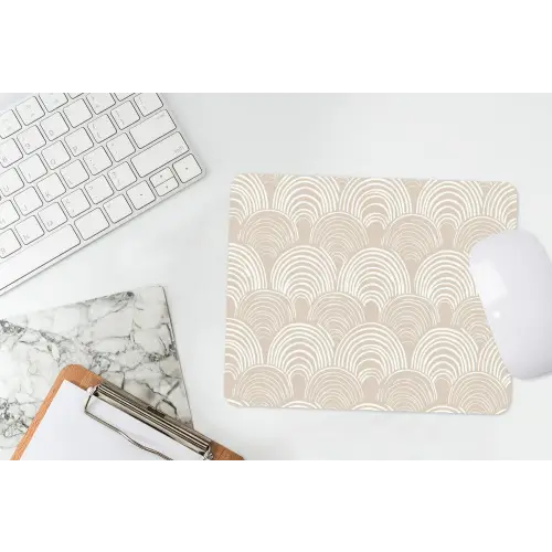 Golven - Structuur - Beige muismat rubber klein 262 -witbureau