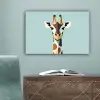 Giraffe - Illustratie - Bruin - Minimalistisch canvas 2cm klein -sfeer4