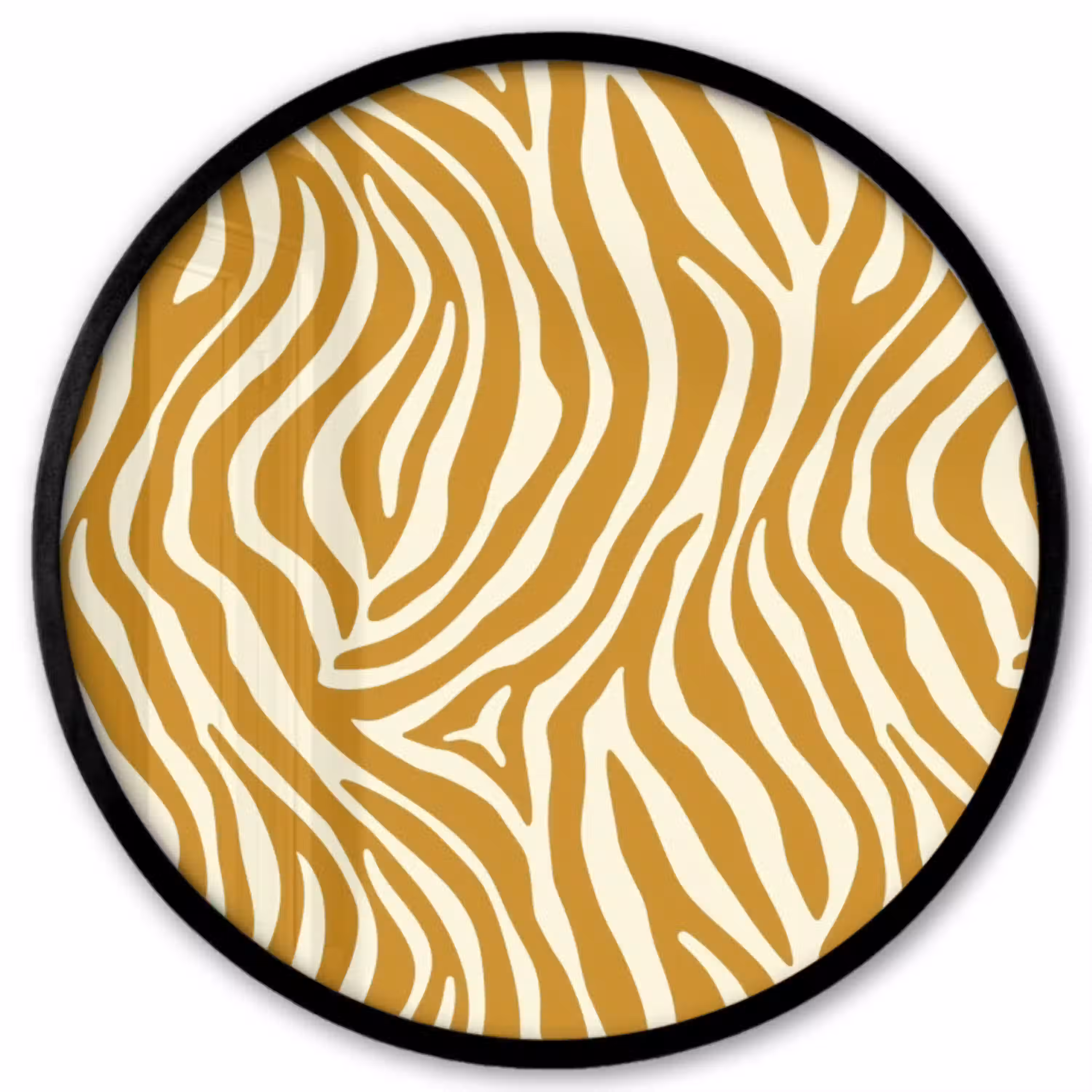 Zebra - Klassiek - Oker - Geel Fotolijst rond zonder passe partout klein 856 -3d