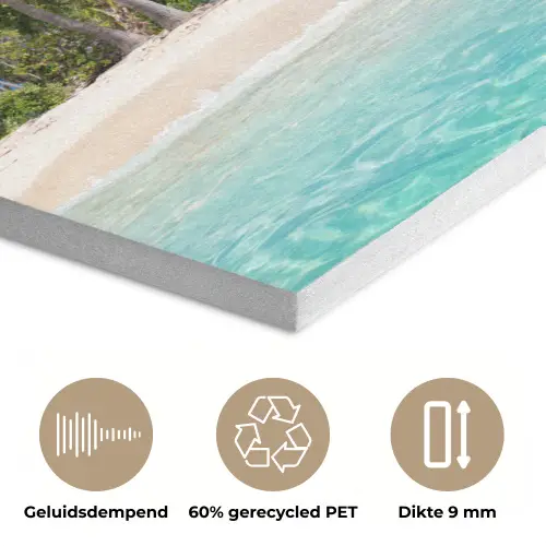 Strand - Zee - Palmboom - Zon - Zomer PET vilt klein -closeup_NL