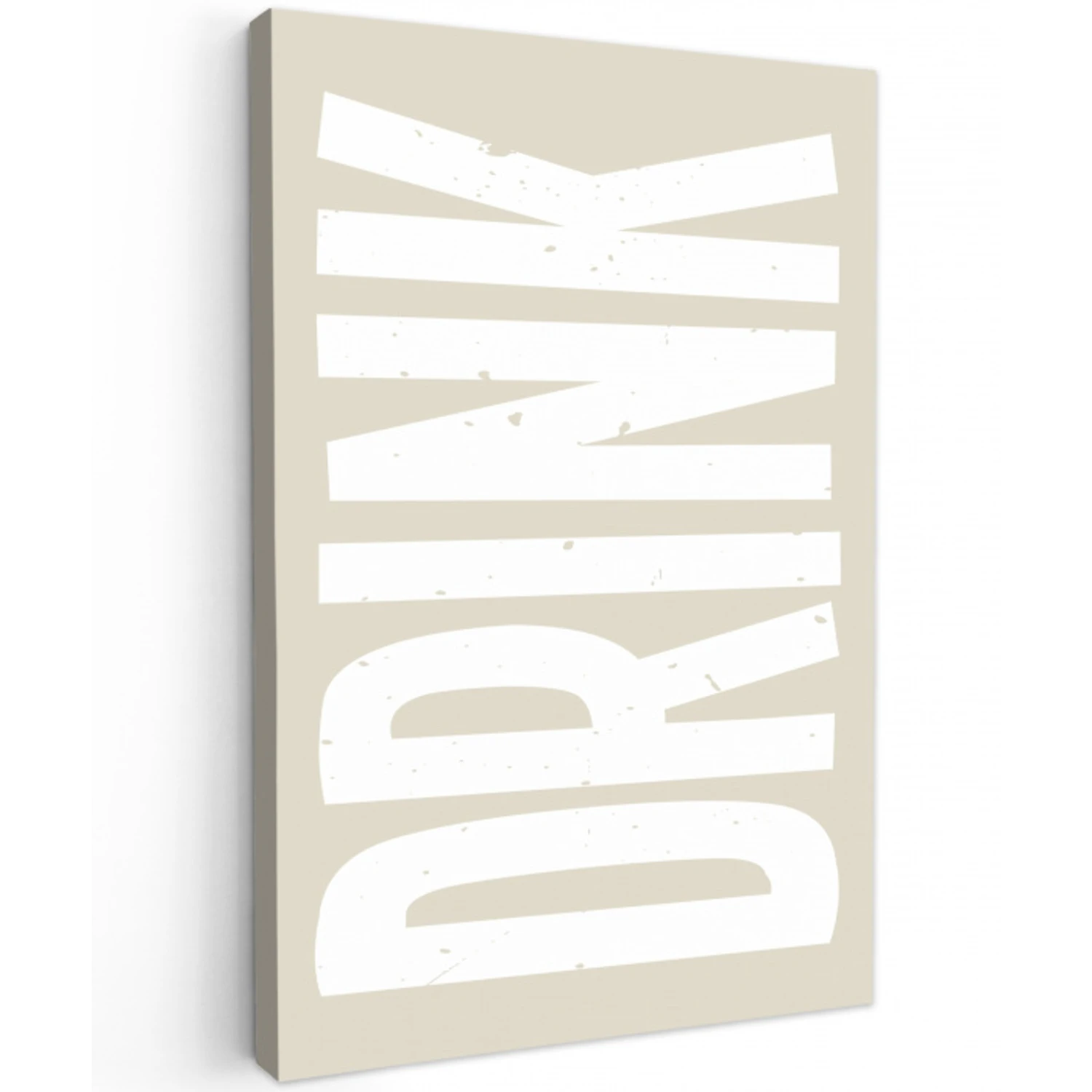 Japandi - Vintage - Japandi - Wit Tuinposter op houten frame 2 cm dik klein -3d