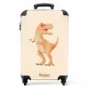 T-rex dino in oranje kleuren NBS - Handbagage koffer - Kinderen Unisex middel -productfoto_recht
