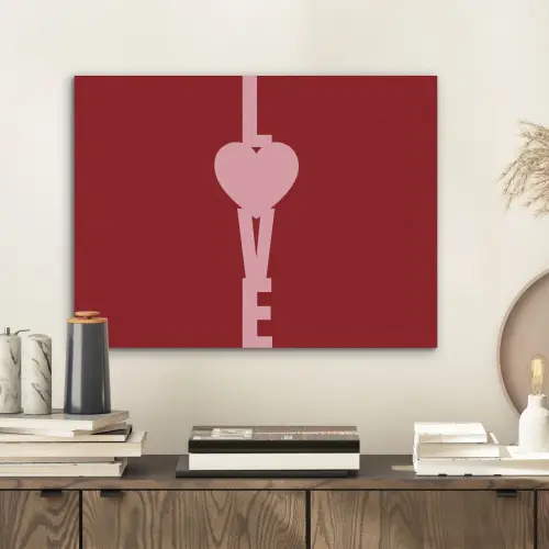 Love - Hart - Rood PET vilt klein -sfeer1