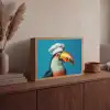 Toekan - Papegaai - Vogel - Koksmuts Light Box met batterij (Wandlamp) middel -sfeer2