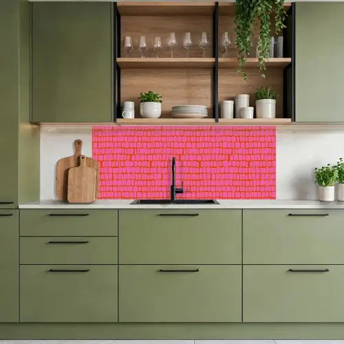 Organisch - Raster - Roze keuken achterwand 2 middel 871 -sfeer3