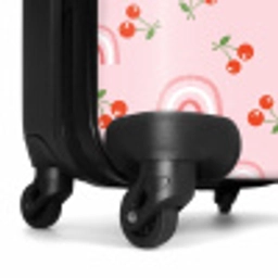 Kersen en regenboogpatroon NBS - Handbagage koffer - Unisex middel -wiel