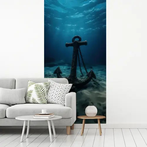 Anker - Ijzer - Zeebodem - Zand fotobehang vinyl groot -woonkamer