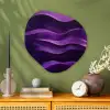 Golven - Abstract - Paars Wandcirkel Organisch Plexiglas middel -sfeer2