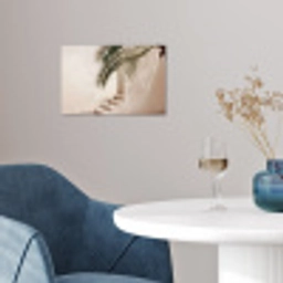 Palmboom - Schaduw - Trap - Beige poster papier klein -sfeer3