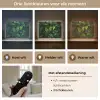 Bladeren - Regendruppels - Licht - Groen Light Box met batterij (Wandlamp) middel -USP_lichtkleurNL
