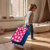 Madeliefjesmania hotpink Kinderkoffer - Blauw klein -sfeer1