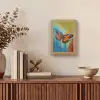 Vlinder - Kleuren - Kunst - Schilderij Light Box met kabel (Tafellamp) klein -sfeer2