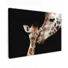 Moederlijke tederheid bij giraffen Tuinposter op houten frame 2 cm dik klein -3d