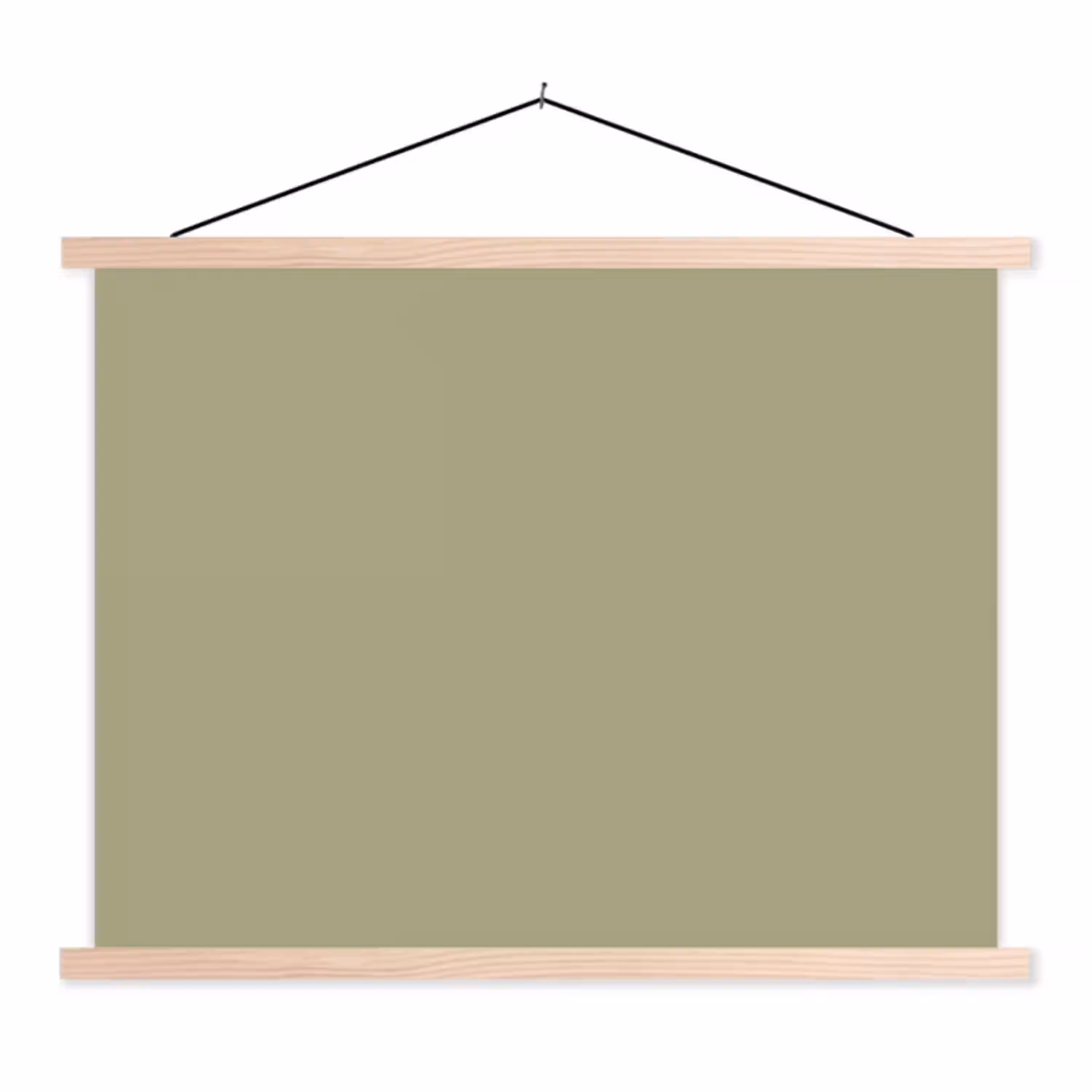 Vintage - Sage - Groen textielposter latten blank klein 122 -3d