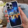 Skyline Toronto - Modern - Stadslicht - Blauw Hoesje iPhone 16 Pro Max met koord klein -sfeer3