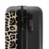 Dierenprint - Bruin - Panter NBS - Handbagage koffer - Unisex middel -slot