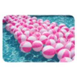 Strandballen - Roze - Water WCmat klein -3d