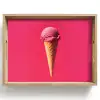 Schepijs - Roze - Hoorntje Dienblad Rechthoek middel -z3d_shopping