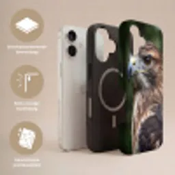 Buizerd - Roofvogel - Natuur - Bruin Toughcase MagSafe Apple iPhone 17 klein -USP_Lagen_NL