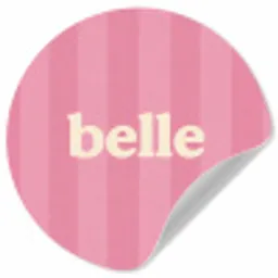 Roze - Gestreept - Belle Wandcirkel behangsticker klein -3d