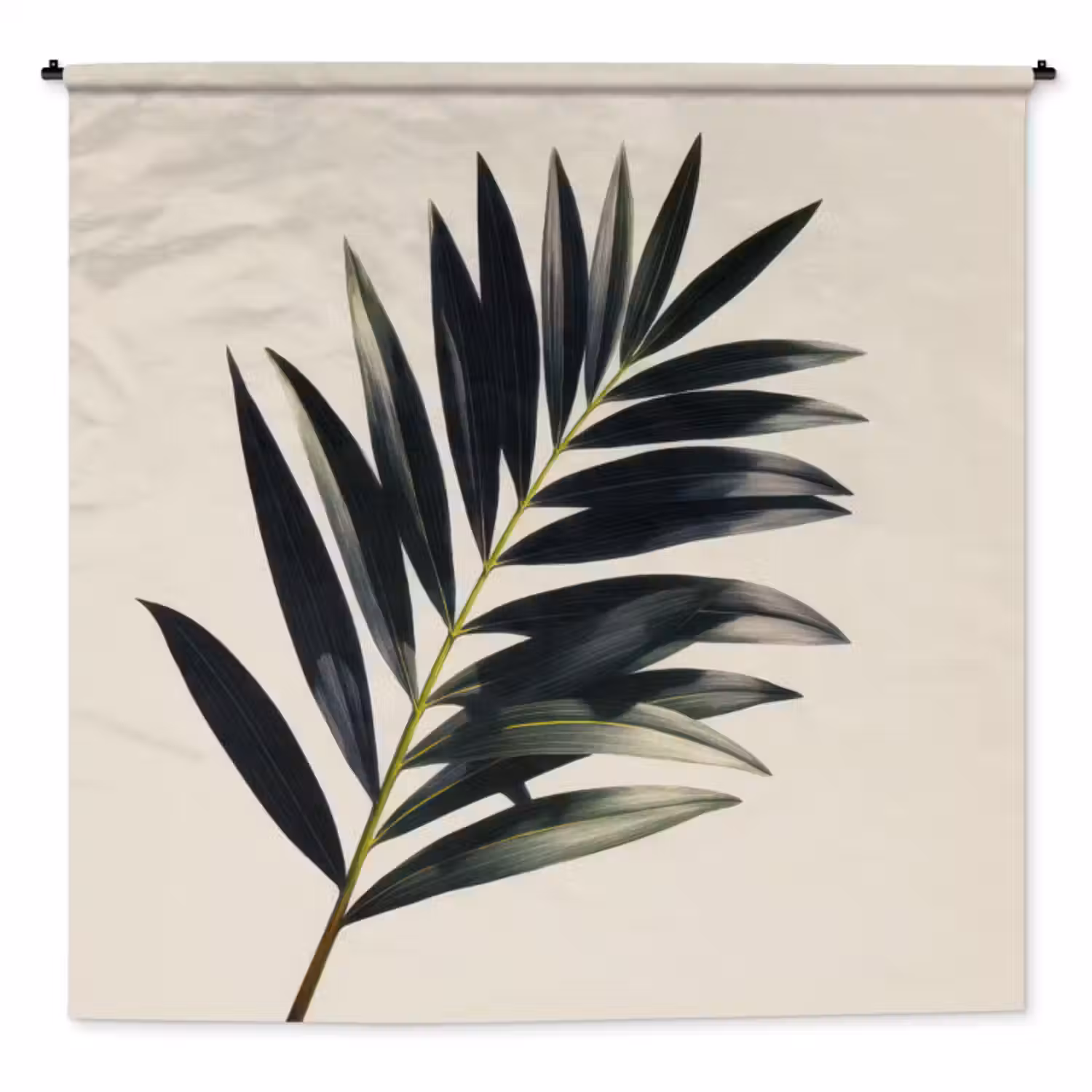 Wandkleed - Palmblad - Subtiel - Groen - beige