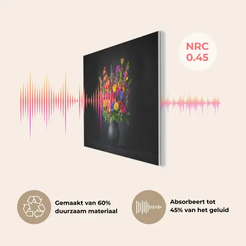 Felgekleurd - Bloemen - Vaas PET vilt klein -USP_NL