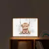 Schotse hooglander - Dier - Kinderen Light Box met batterij (Wandlamp kind) middel -sfeer1_kind