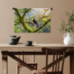 Toekan - Jungle - Natuur - Kleurrijk Wandkleed katoen klein -sfeer6