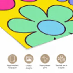 Bloemen - Illustratie - Kleurrijk poster papier klein -closeup_NL
