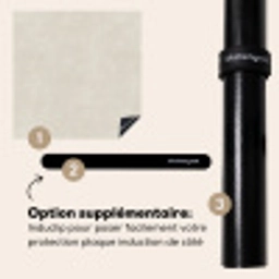 Zandkleurig - Modern - Egaal Inductie beschermer vinyl 3mm middel 274 -zzzzzzz-induclip_FR
