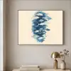 Vissen - Minimalistisch - Blauw Textielframe - compleet frame klein -sfeer2