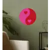 Minimalistisch - Rood - Roze - Hartjes Wandcirkel behangsticker klein -sfeer2