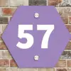 Paars - Traditioneel Naambord Hexagon klein -sfeer2