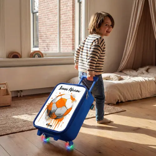 Voetbalvibes - Verf - Oranje Kinderkoffer - Blauw klein -sfeer1