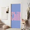 Chill - Roze - Blauw - Golvend deurposter klein -sfeer6