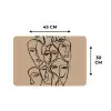 Gezichtenzee - Lijntekening - Abstract Placemat vinyl groot -specs