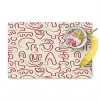 Beige - Vormen - Rood - Patroon Placemat vinyl groot 368 -zzzproduct_Kitchenyeah-website