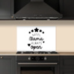 Spreuken - Hotel mama always open - Mama - Quotes keuken achterwand spatscherm klein -sfeer1
