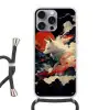 Witte vos - wolken - maan Hoesje iPhone 16 Pro Max met koord klein -3d